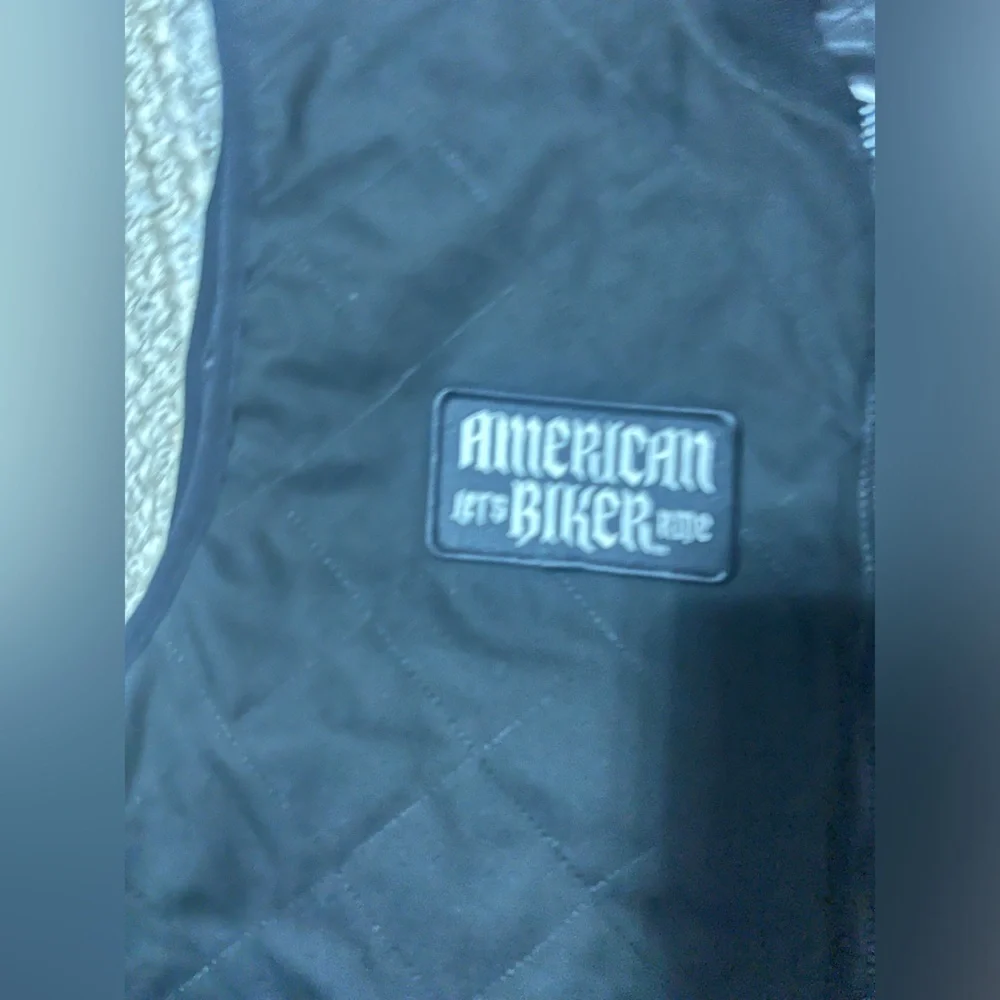 NEW American Biker Reversible Black Quilted Vest - Picture 3 of 6